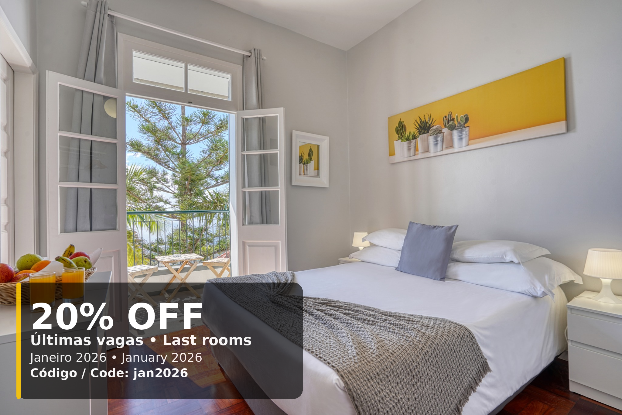 Últimas vagas: -20% | Last rooms: 20% Off